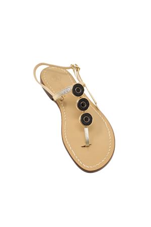Capri sandals with jewel application Da Costanzo | CAPRICAPRINEROORO